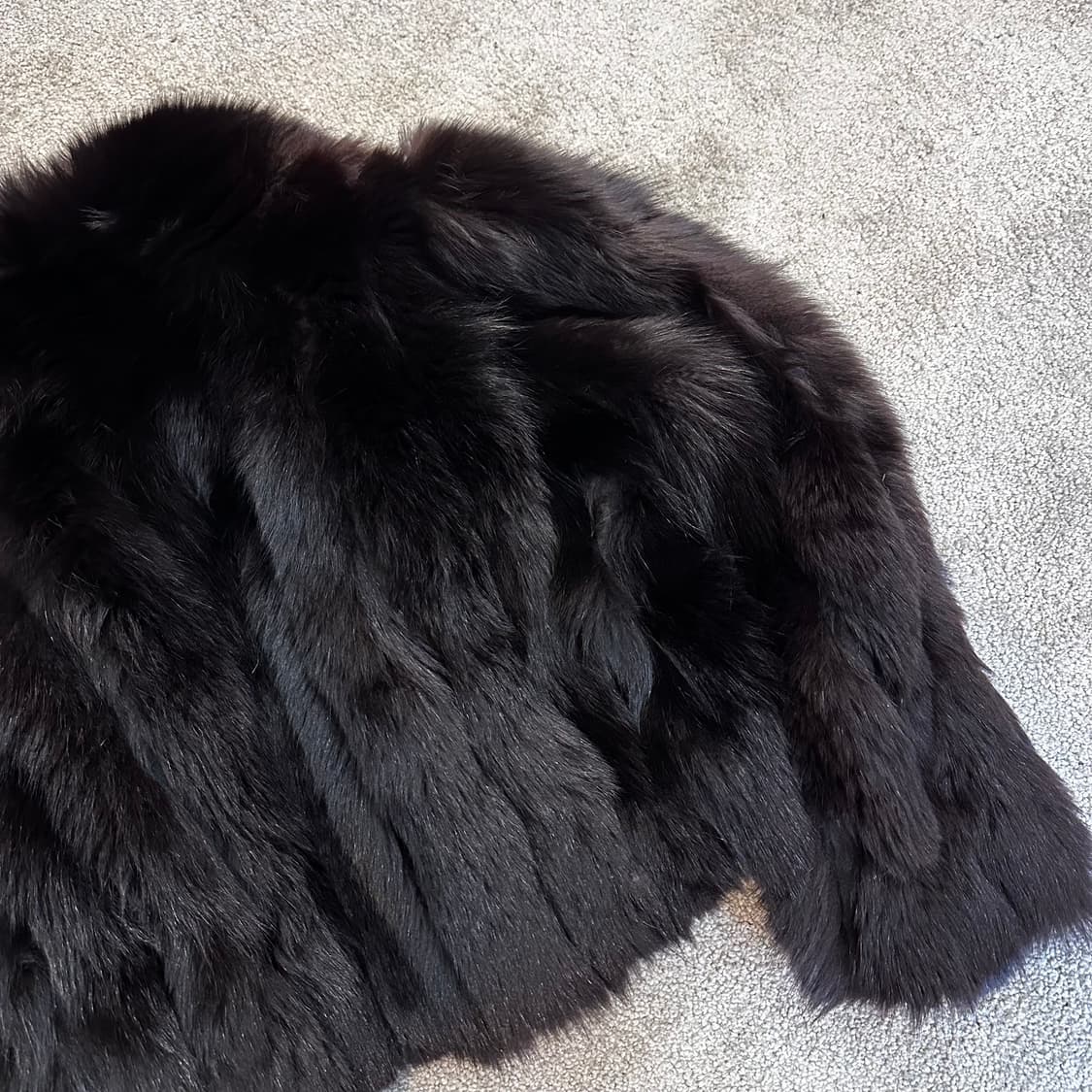 빈티지 블랙 크롭 사가폭스 퍼자켓M 상품이미지9