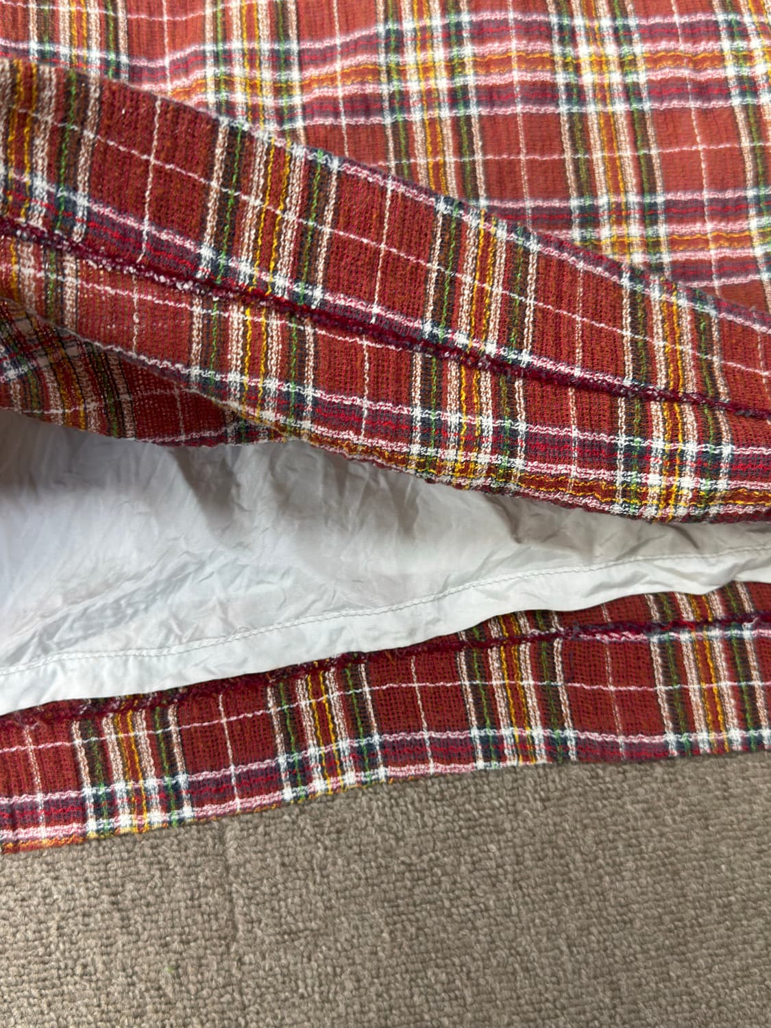 레트로 체크 벨티드 카라 원피스 상품이미지4