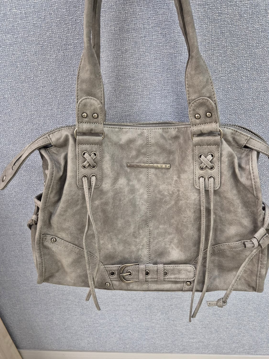 팬시클럽 벨티드 워싱 레더백 상품이미지1