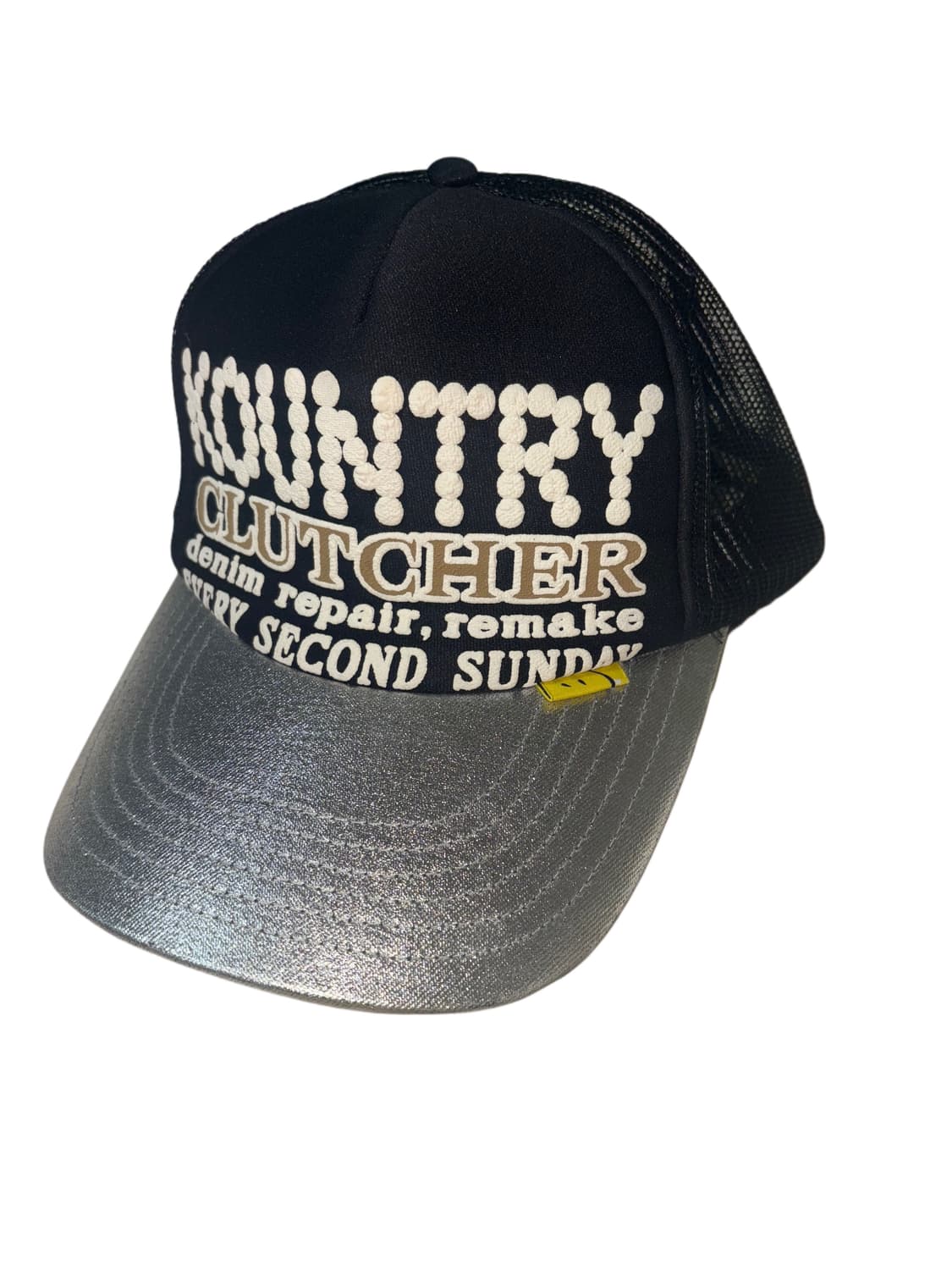 캐피탈 컨트리 펄 크러쳐 PT 실버 브림 트러커 캡 블랙 상품이미지4