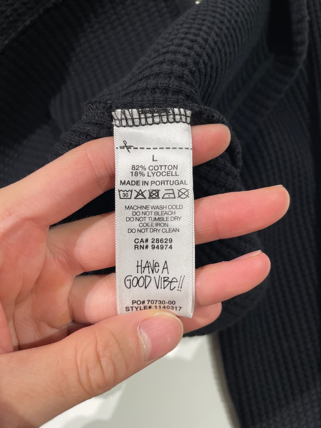 스투시 블랙 빅 써멀 와플 집업 자켓 상품이미지8