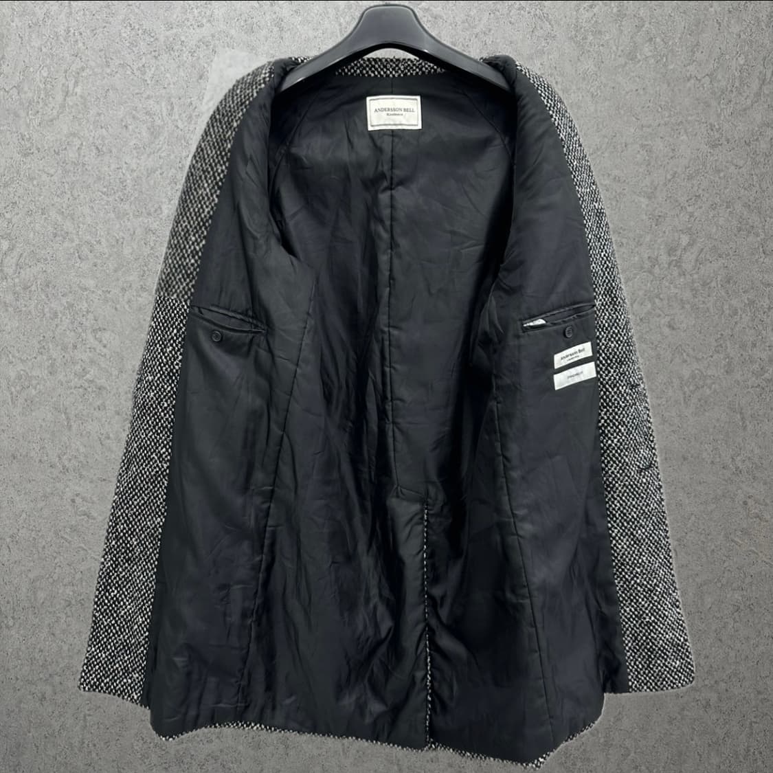 100 앤더슨벨 남자 스텐다드핏 울 블렌드 코트 상품이미지3