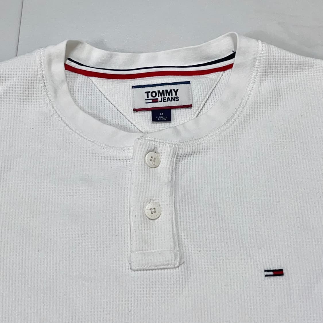 [정품] 타미 화이트 헨리넥 와플티 [ M ] 상품이미지3