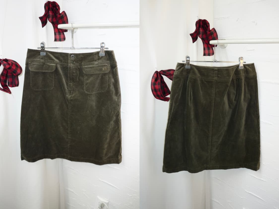 Khaki vintage midi skirt 상품이미지6