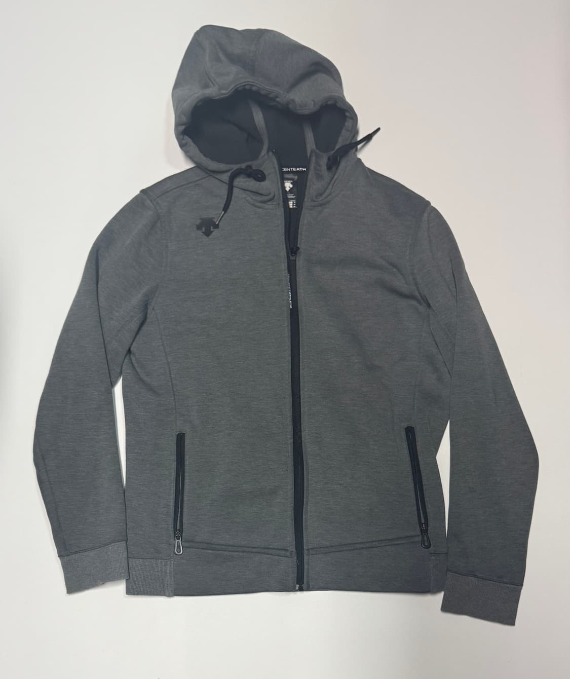 데상트 그레이 기능성 기모 후드집업 L 상품이미지1