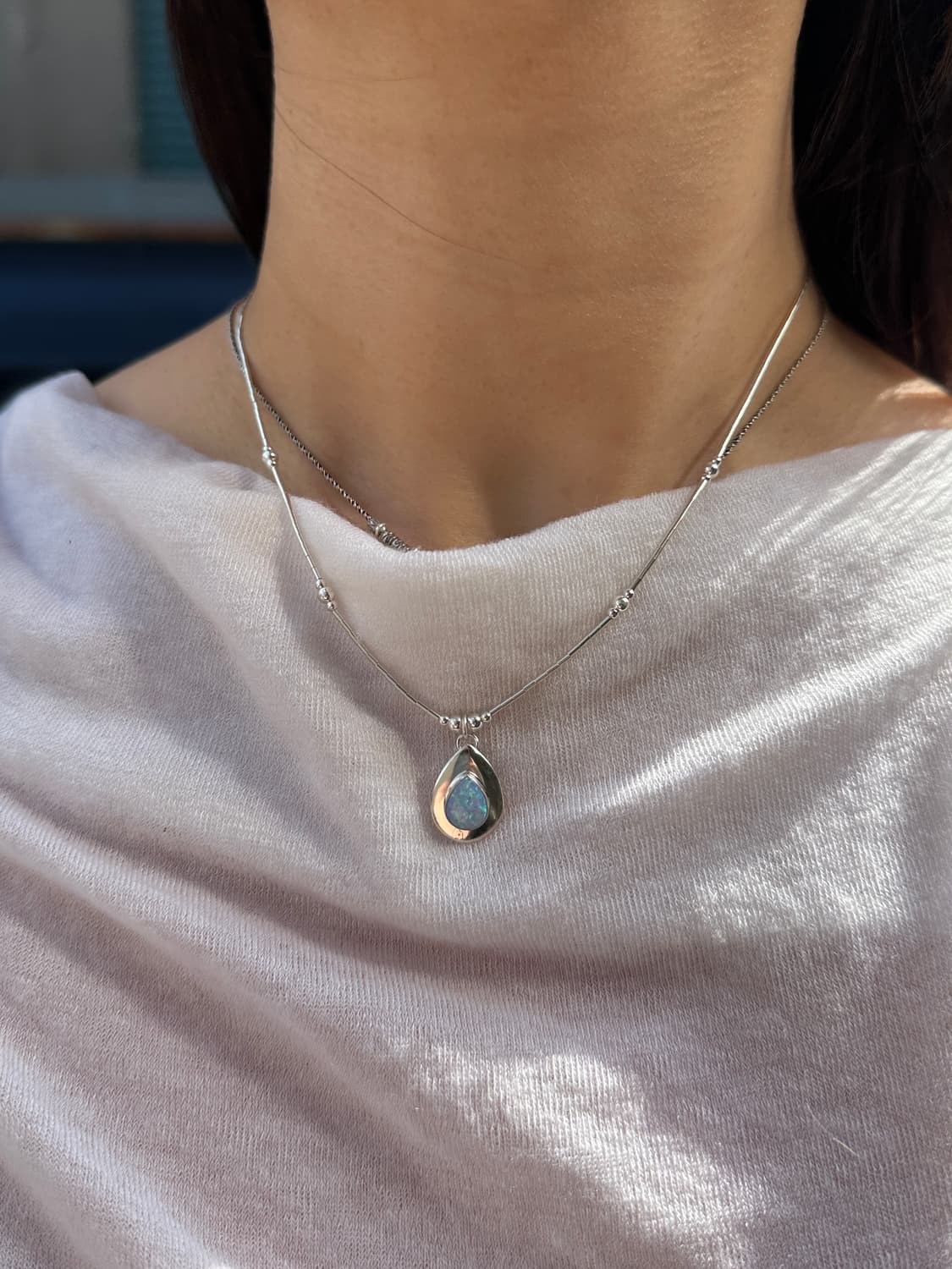 Vintage Opal 925silver necklace💎 상품이미지5