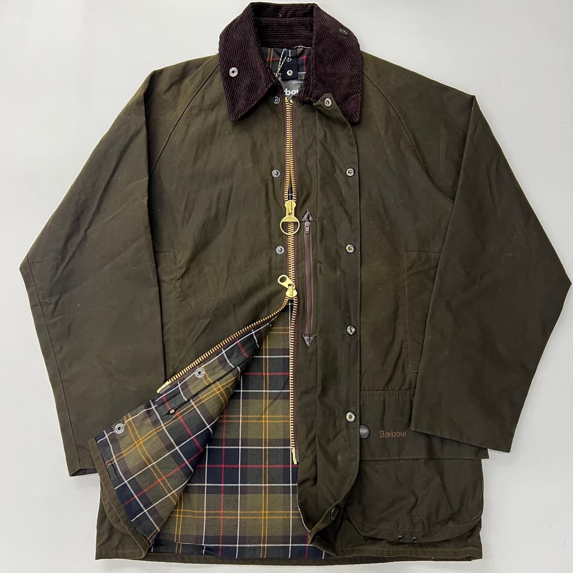 (새상품) 바버 클래식 비데일  올리브 왁스 자켓  상품이미지5