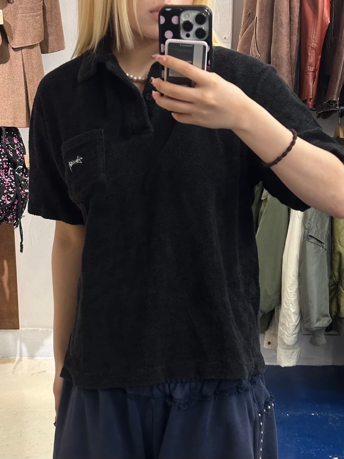 Stussy 스투시 테리코튼 반팔 카라티 상품이미지1