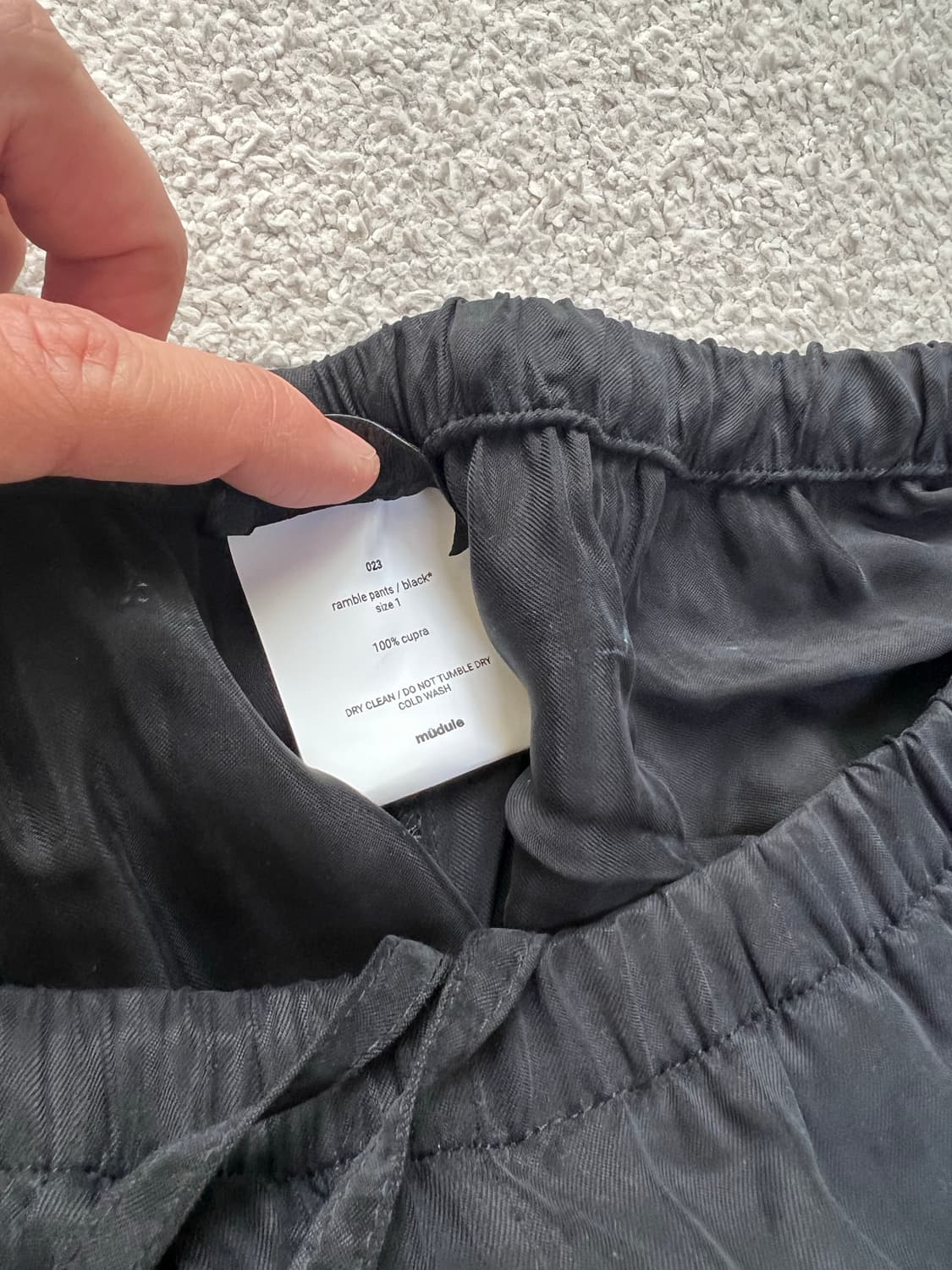 머듈 램블팬츠 블랙큐프라 2사이즈 상품이미지2