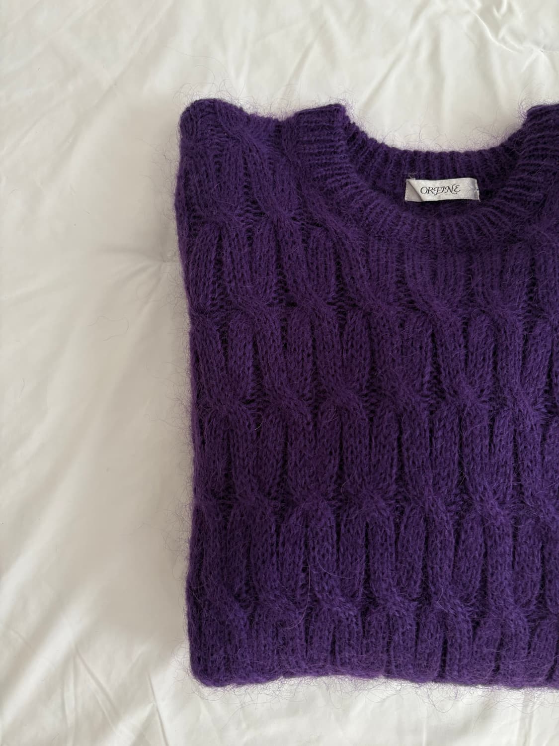 purple cable sweater 케이블 니트 상품이미지2