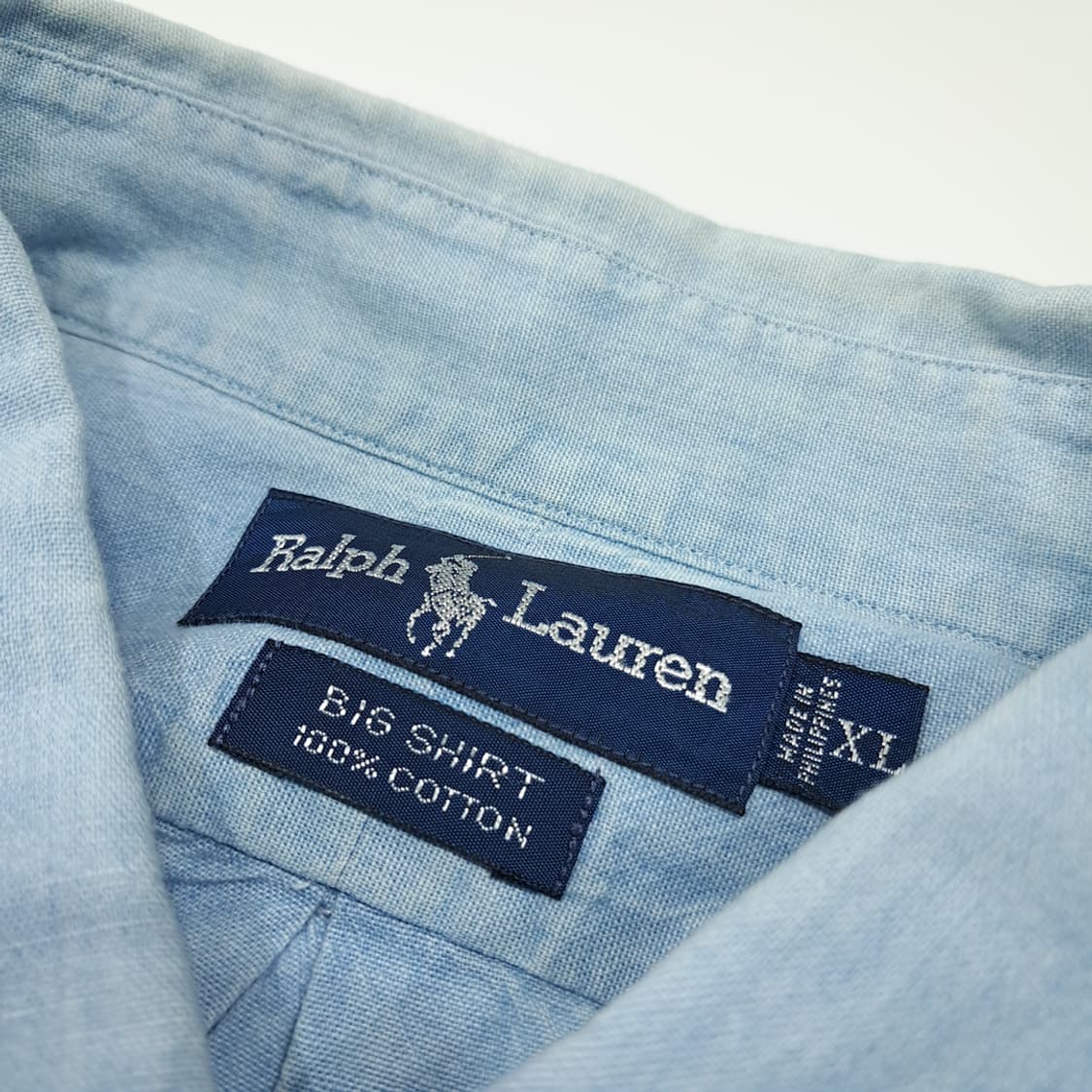 CL944 XL 폴로 90s 빅셔츠 멀티포니 샴브레이 셔츠 상품이미지3