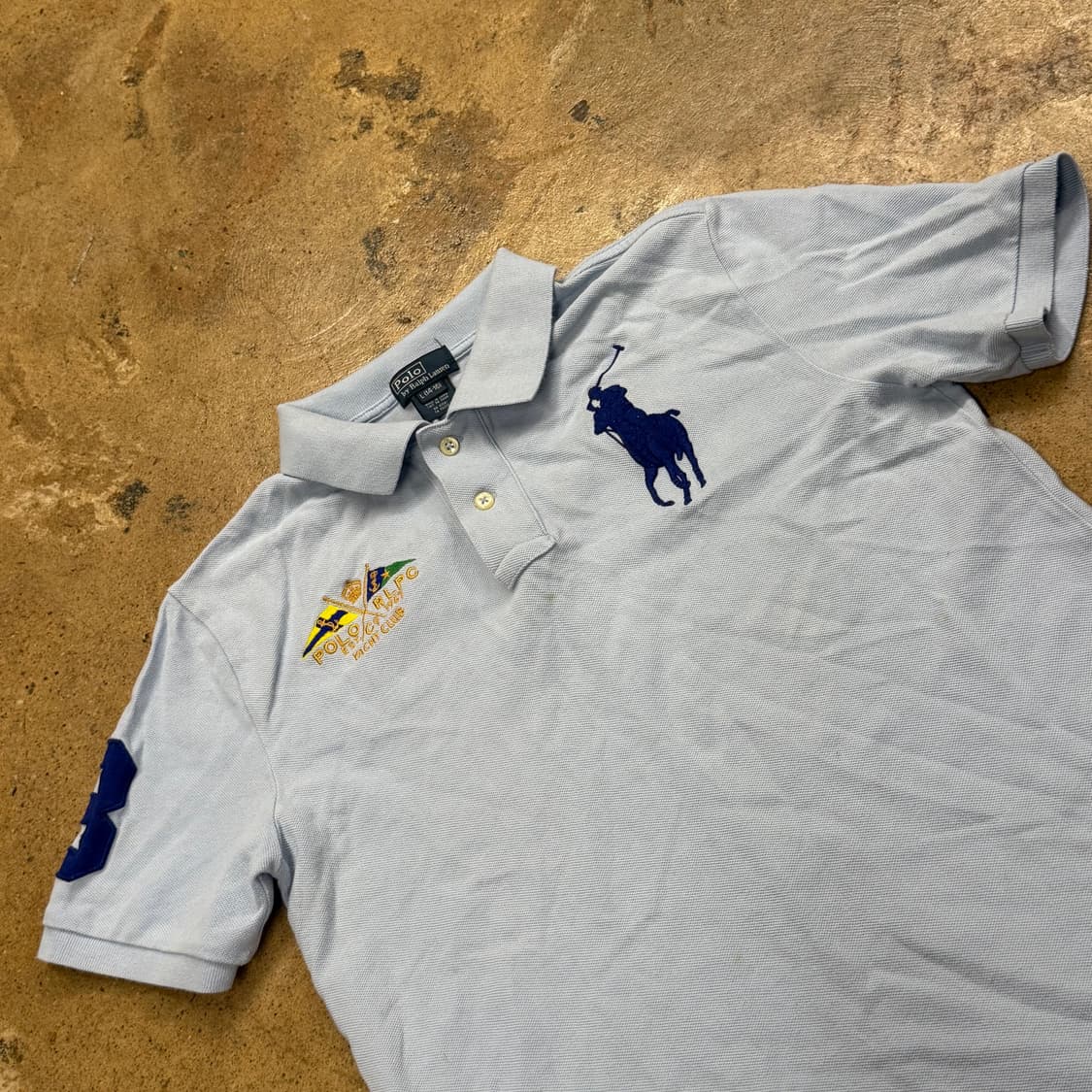 폴로 랄프로렌 소라 하늘 빅포니 카라 반팔 티셔츠 상품이미지2