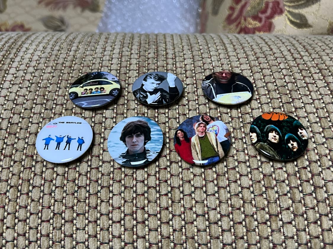 비틀즈, 너바나, 보위, 톰요크 뱃지 7개 세트 상품이미지2
