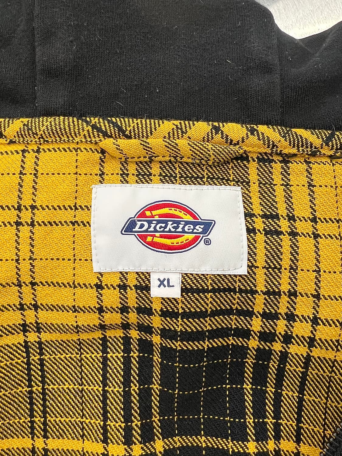 디키즈 블랙 옐로우 플란넬 롱 슬리브 후디 더블 포켓 셔츠 자켓 상품이미지7