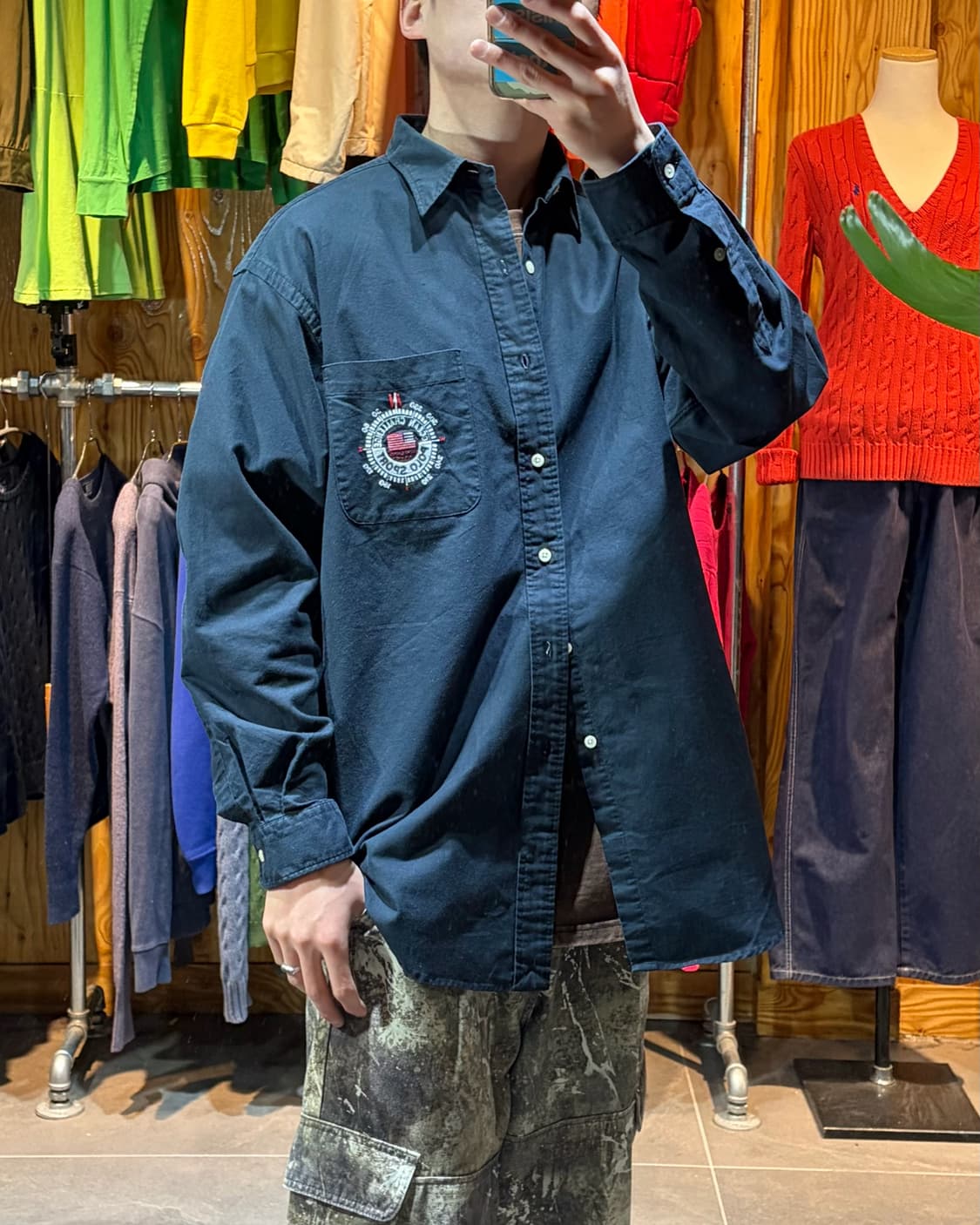 L 폴로랄프로렌 원포켓 로웰 스포츠 블랙 셔츠 상품이미지1