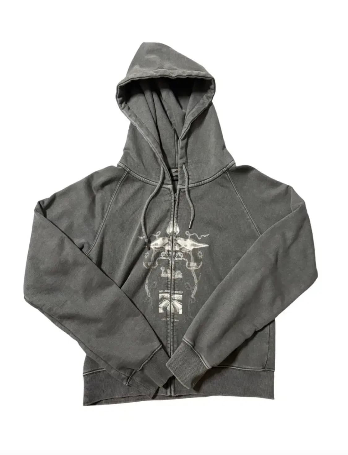 웰빙익스프레스 Digital Tattoo Hoodie Zip Up 차콜 상품이미지1