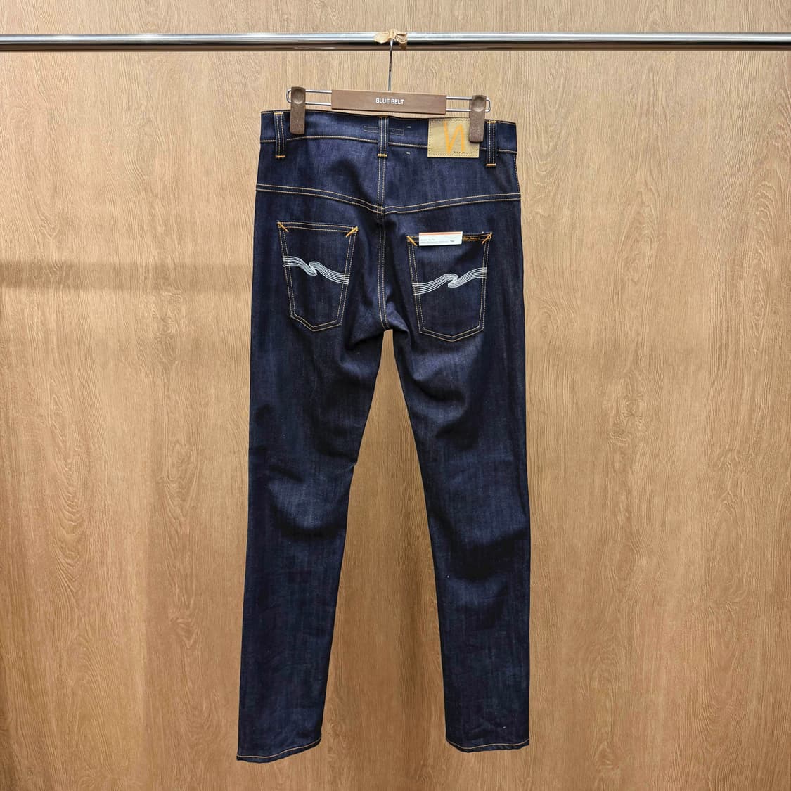 누디 진스 씬핀 데님 팬츠 워싱 오가닉 스크래치 다크 인디고 상품이미지3