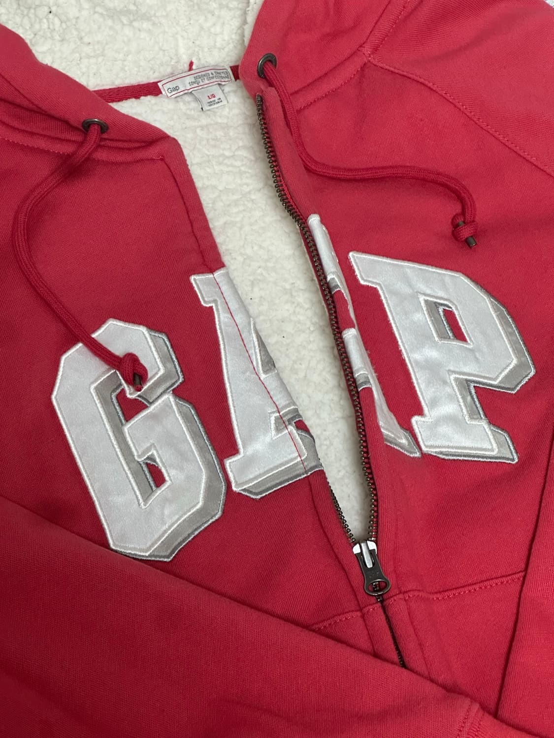 GAP 딸기우유 기모 후드 집업 상품이미지4