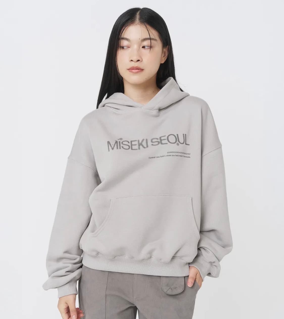 미세키 서울 miseki seoul 로고 스웻 후디 그레이 상품이미지1