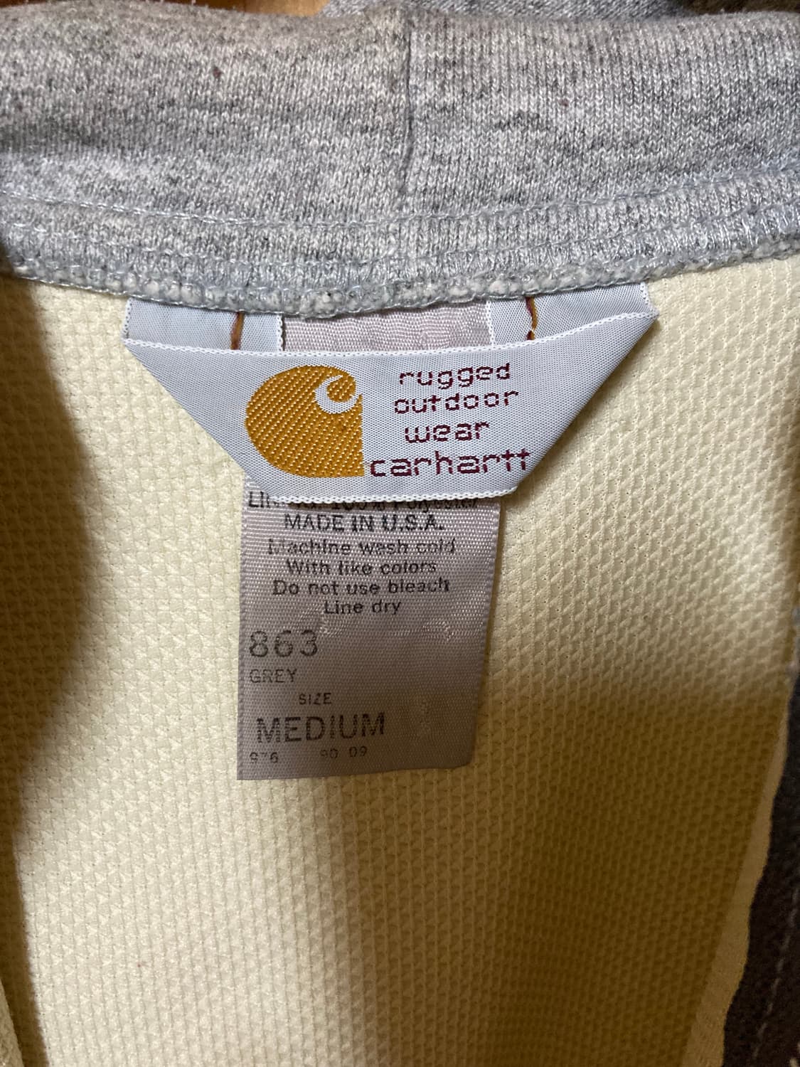 칼하트 80s 후드집업 made in USA 그레이 상품이미지2