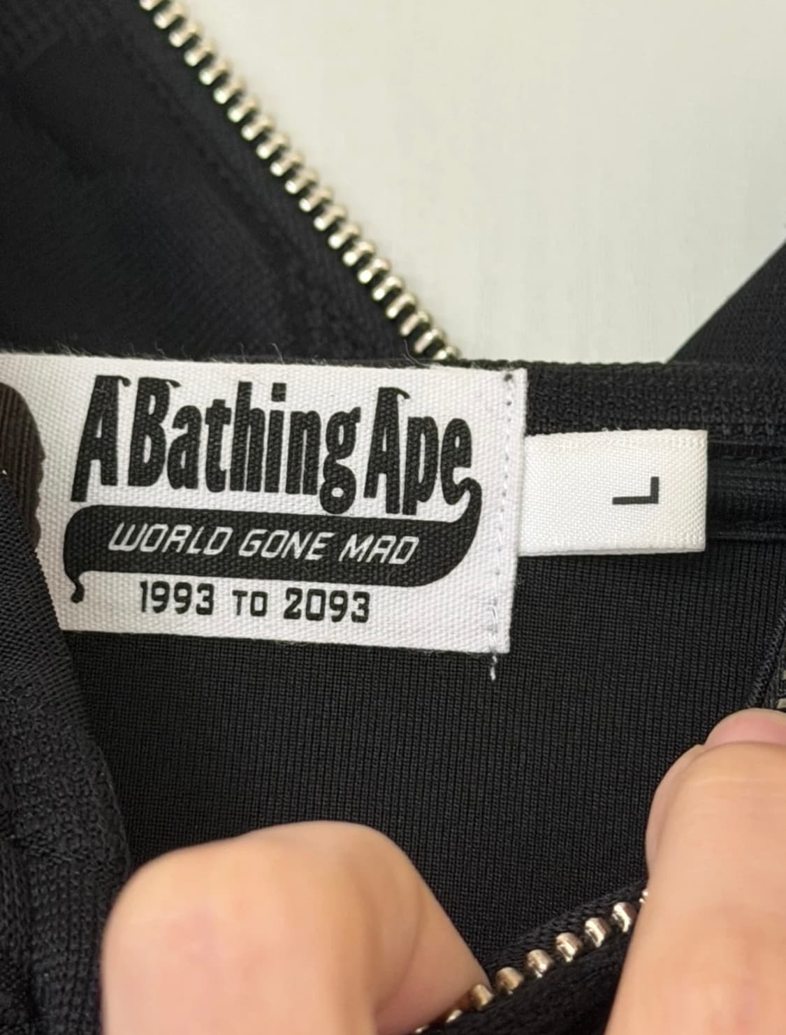 베이프 솔리드 카모 자카드 릴렉스 핏 집업후드 블랙(L) 상품이미지3