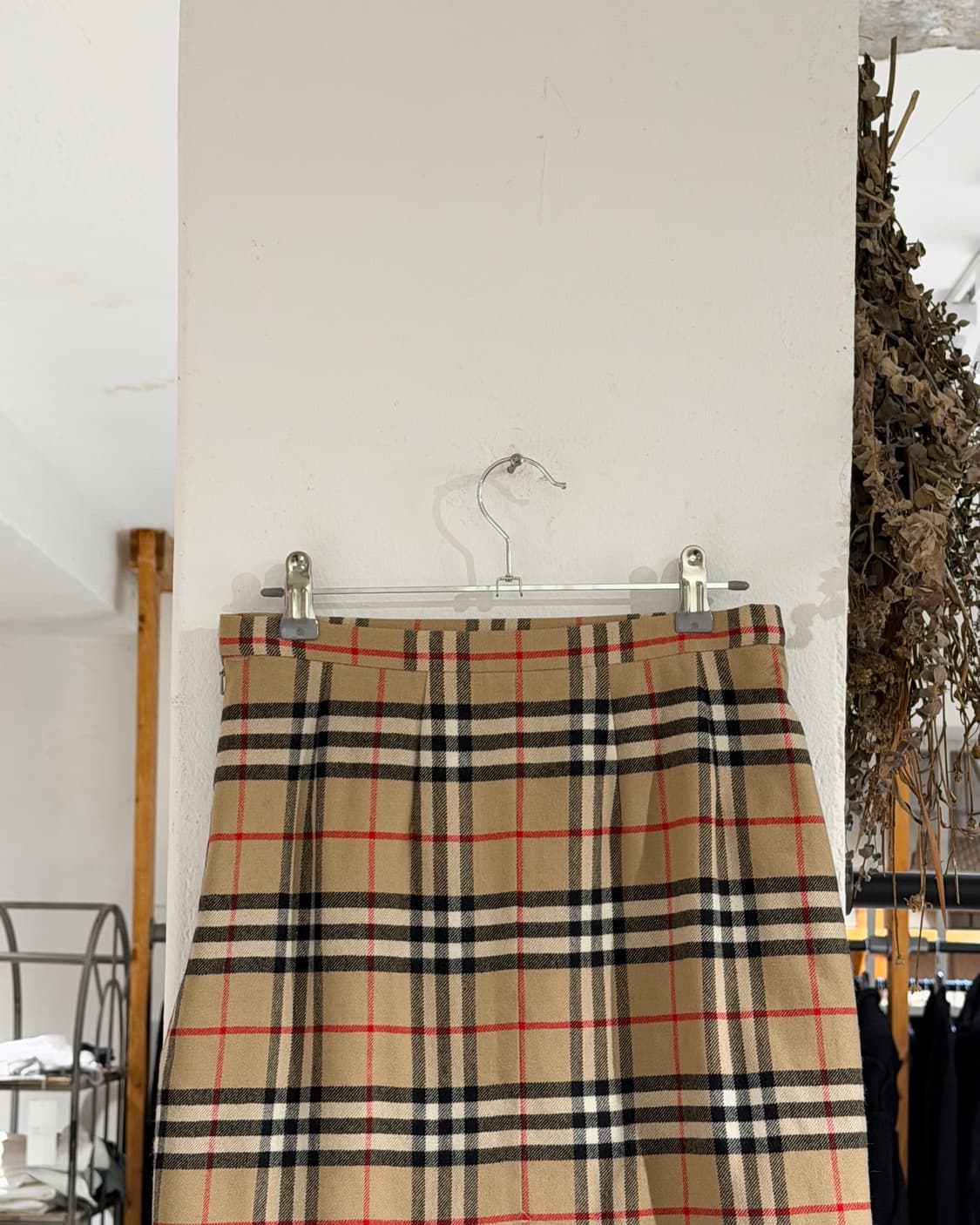 버버리 베이지 노바체크 울 스커트 상품이미지5