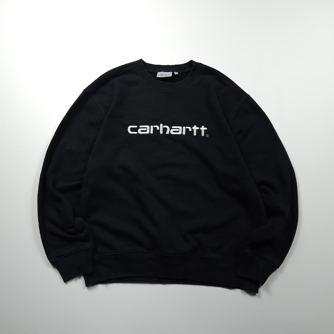 칼하트 wip 빅로고 블랙 스웻 셔츠 (L) 상품이미지1