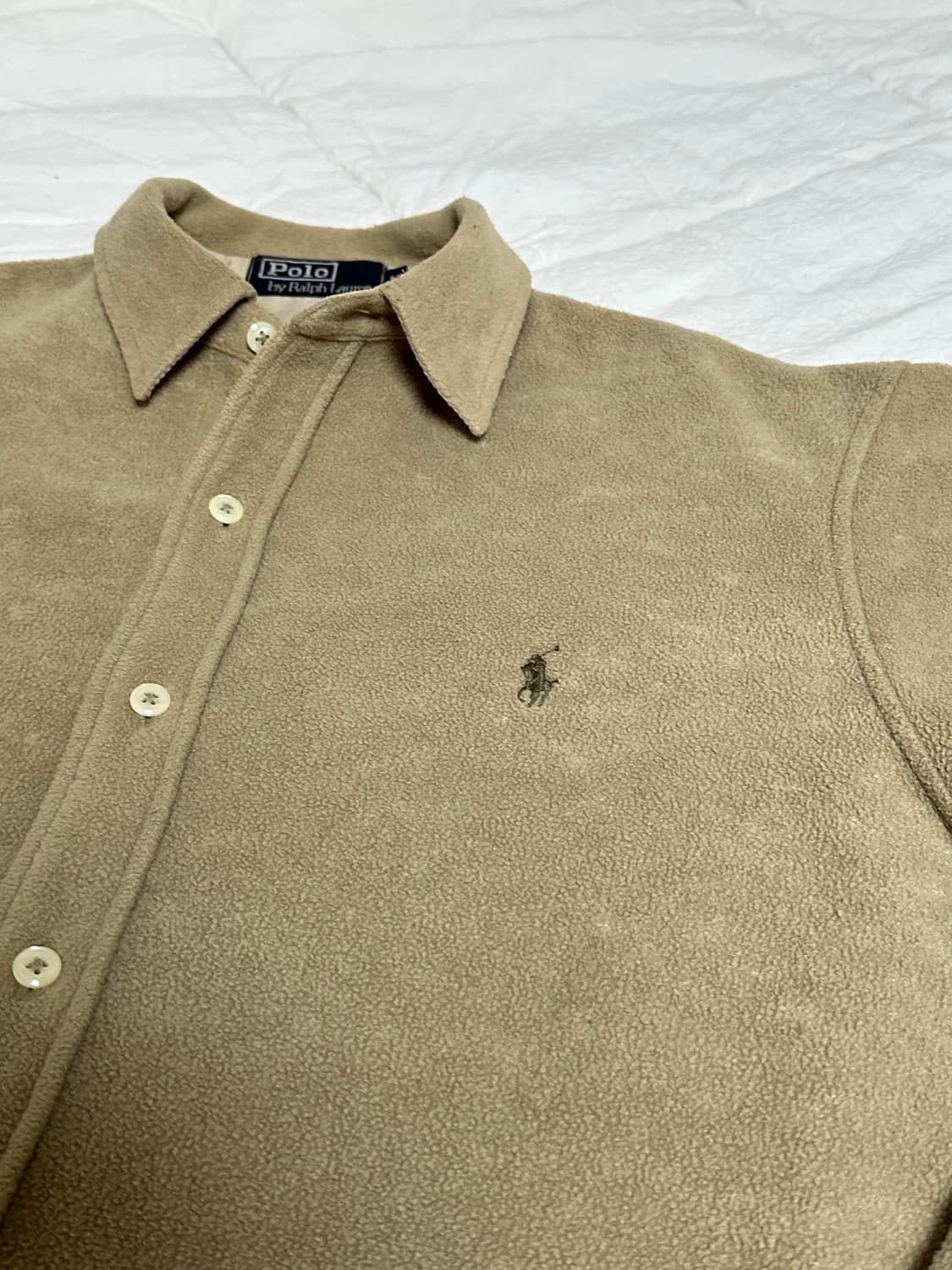 90s JP 빈티지 폴로 플리스 셔츠 라지  상품이미지9