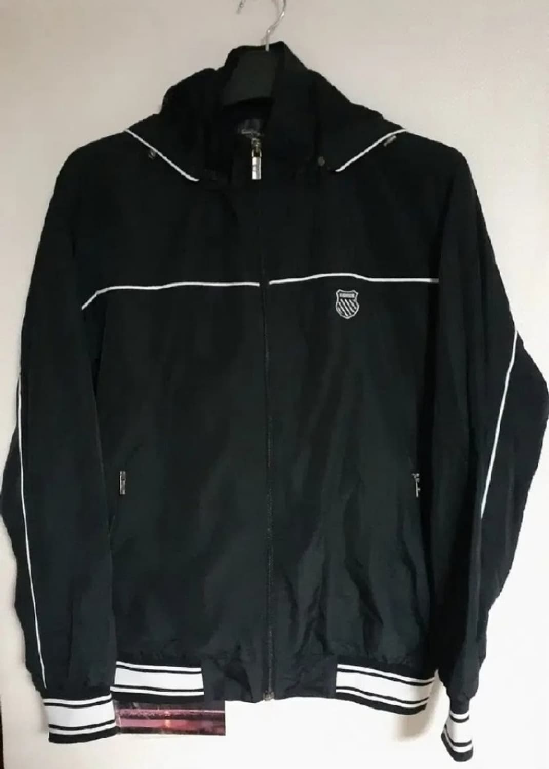 00s K SWISS 케이스위스 올드스쿨 바람막이 자켓 블랙 100 상품이미지1