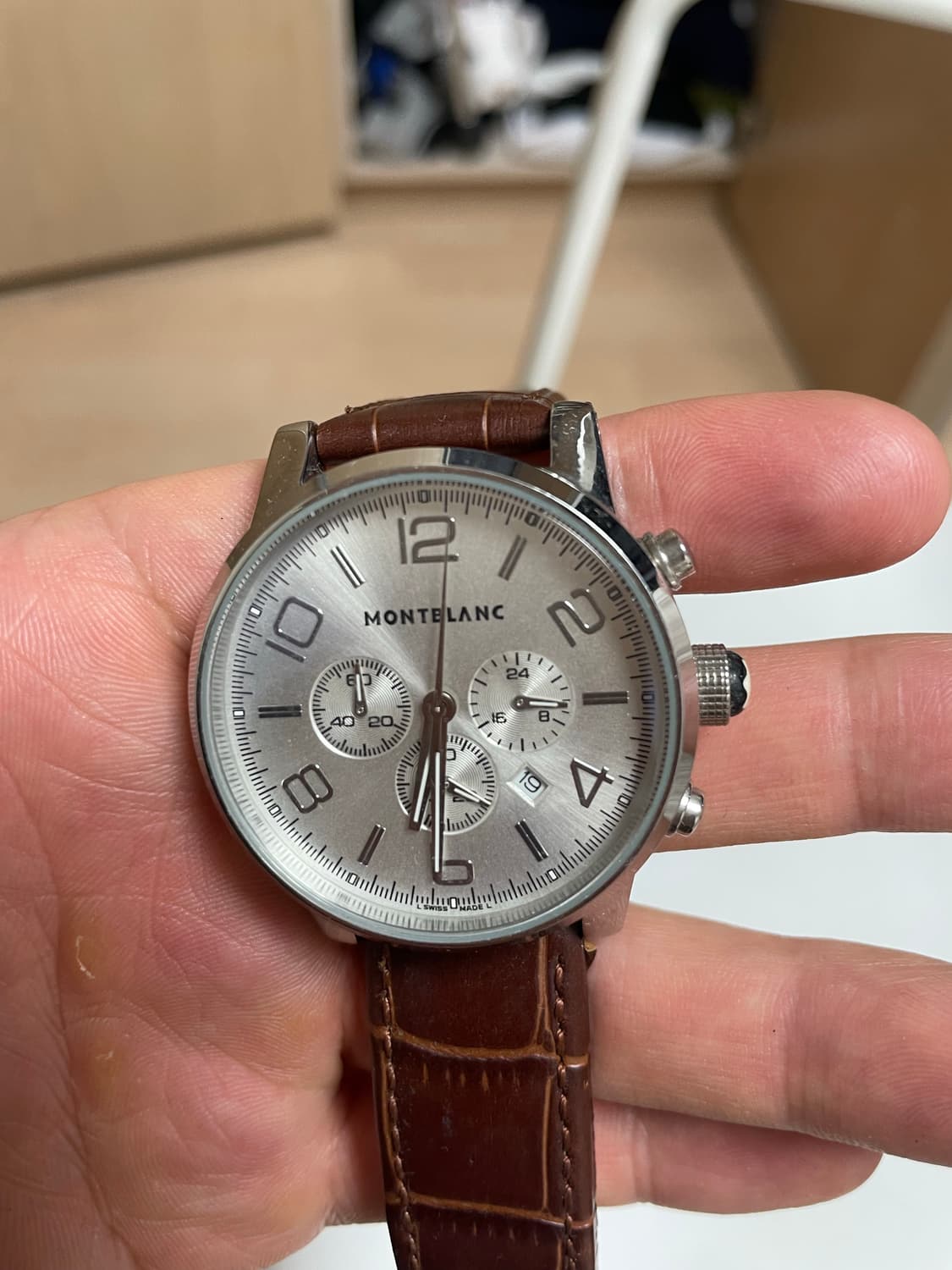 몽블랑 남자 가죽시계 판매 상품이미지1