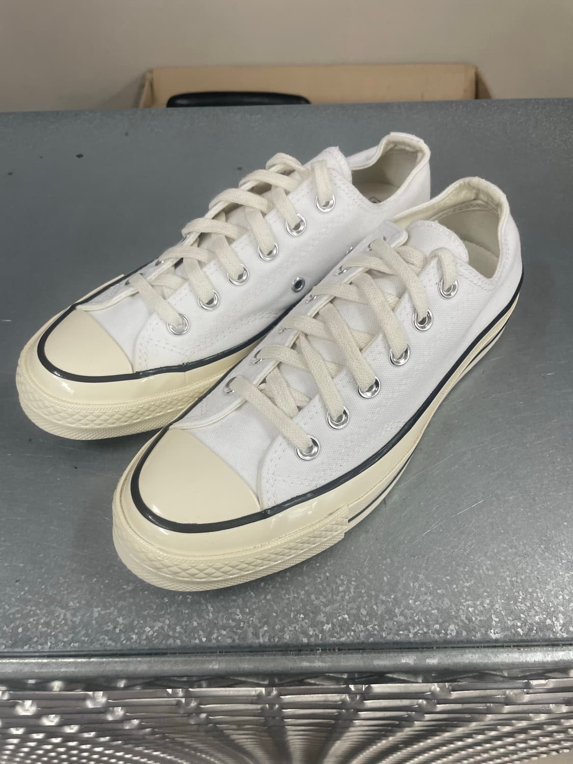 컨버스 척 70 로우 빈티지 캔버스 핀스트라이프 화이트 245 상품이미지2