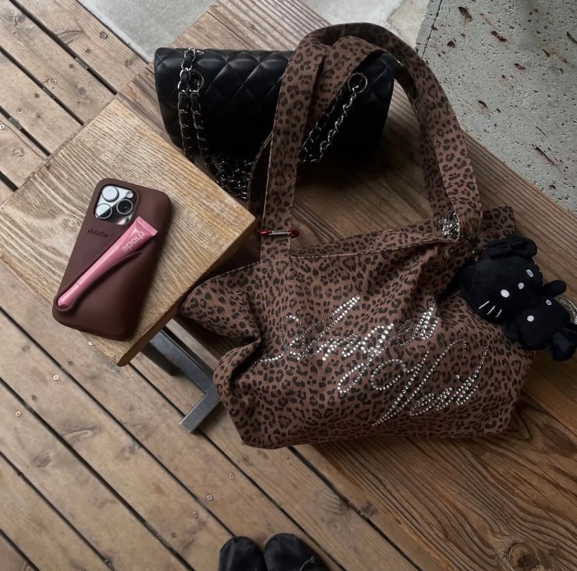 tanger 탠저 레오파드 다이아 숄더백 갸루 가방 상품이미지2