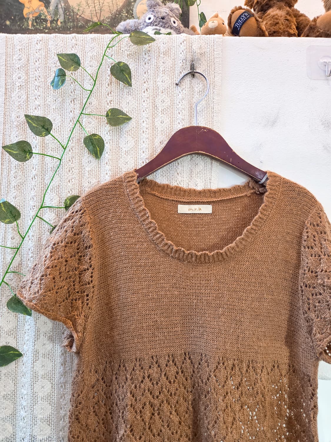 코지 반팔 니트 탑 상품이미지2