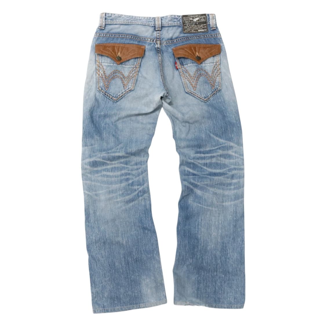 EDWIN 에드윈 빈티지 웨스턴 레더 플랩 포켓 부츠컷 데님 팬츠 상품이미지1