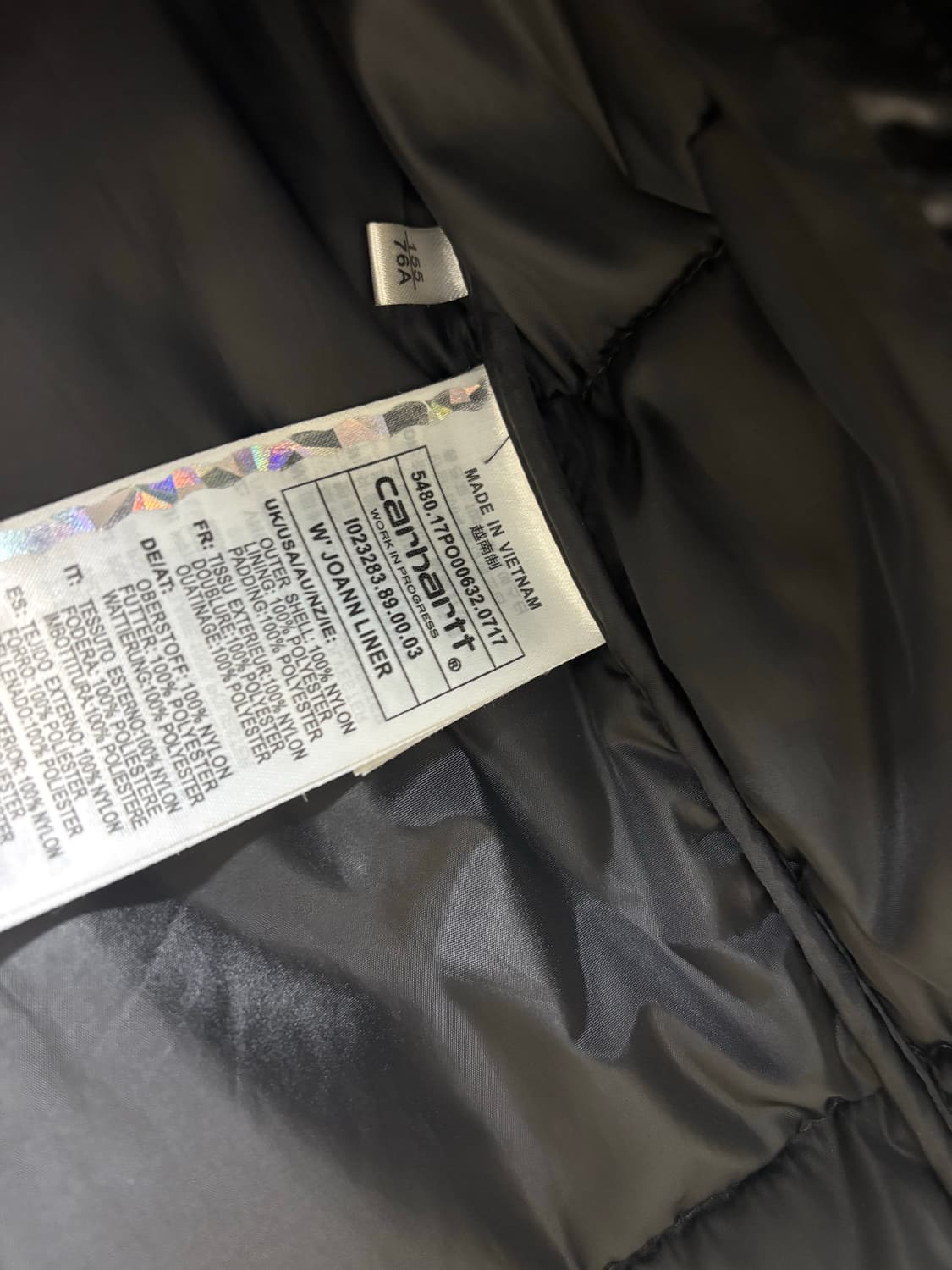 칼하트 WIP 경량패딩 퀼팅 라이트 자켓 상품이미지6