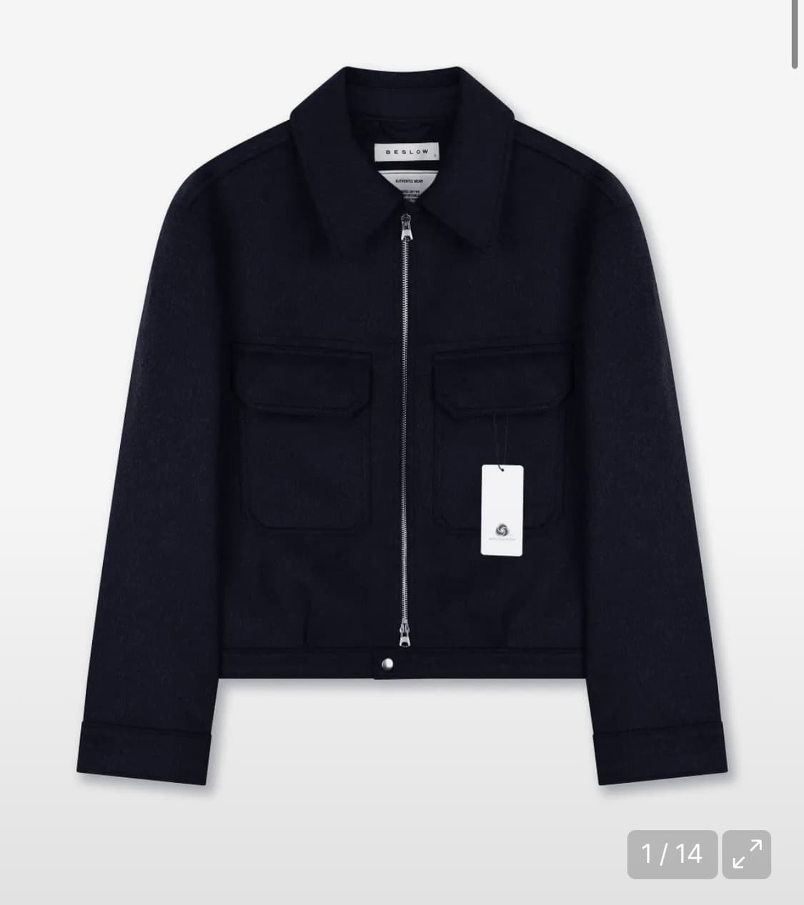 비슬로우 캐시미어 밀리터리 울자켓 네이비 m 95 상품이미지1