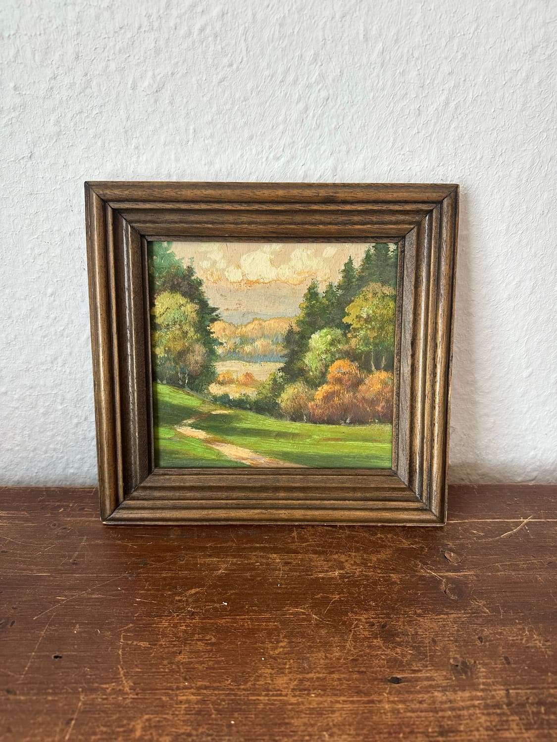 독일)빈티지 나무풍경 유화(핸드페인팅) 상품이미지1