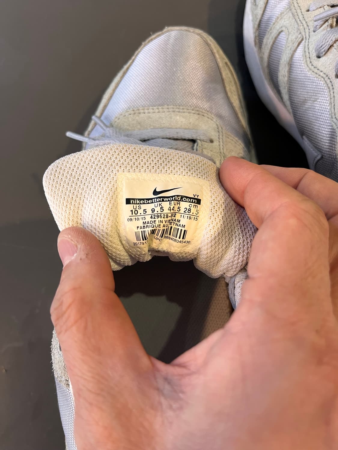 나이키 에어 와플 트레이너 그레이 스웨이드 스니커즈 (285mm) 상품이미지7