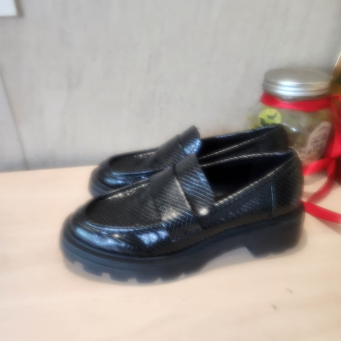 ZARA 청키 로퍼 | 파이톤 패턴 | 230 | 굽4cm 상품이미지9