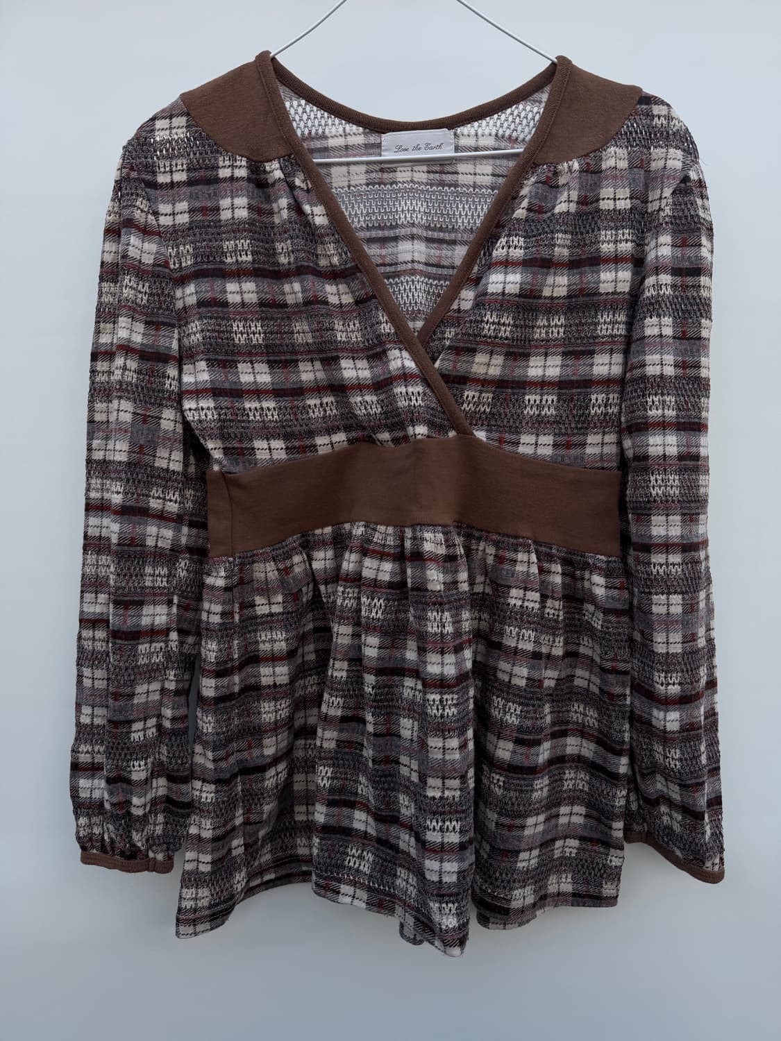 체크 랩 티셔츠 너드 상품이미지1