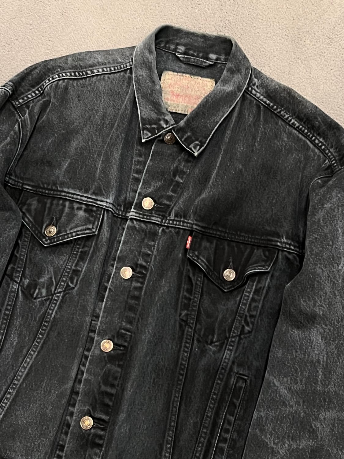 리바이스 빈티지 70503 흑청 트러커 처분  상품이미지1