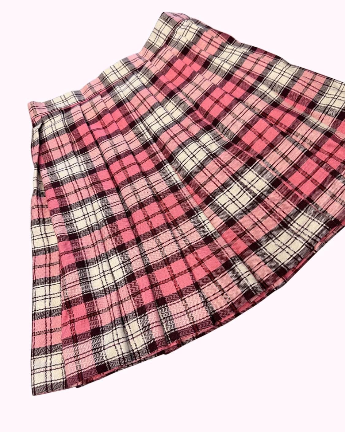 pink check pleats skirt 상품이미지2