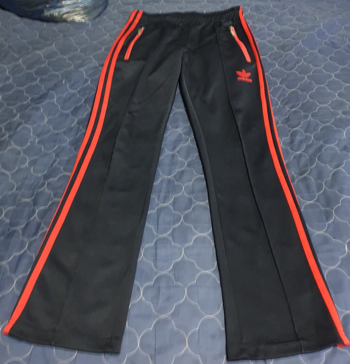 (빈티지) 아디다스 파이어버드 트랙팬츠 네이비 레드 (L) 상품이미지1