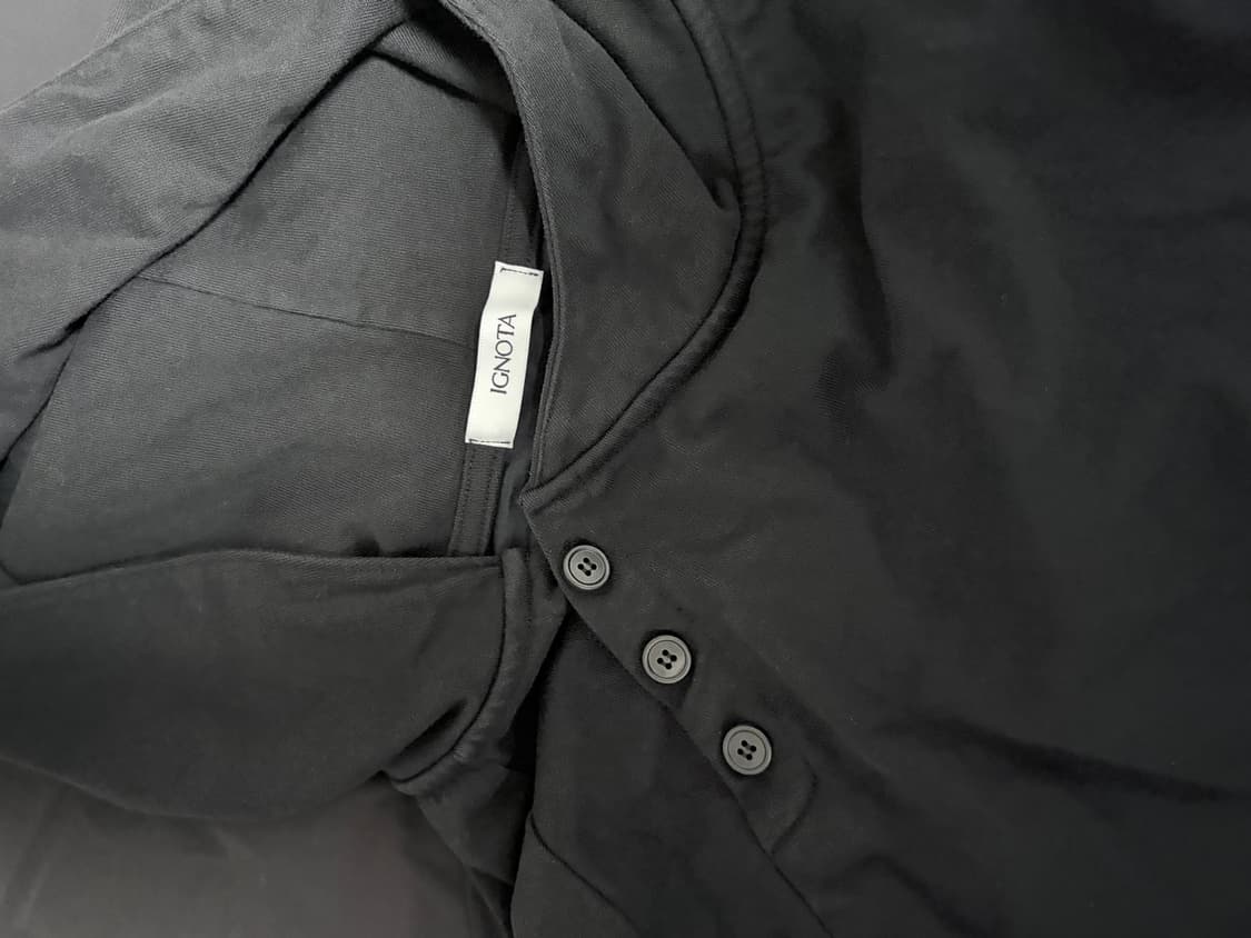 이그노타 후디 버튼 티셔츠 BK M 상품이미지3