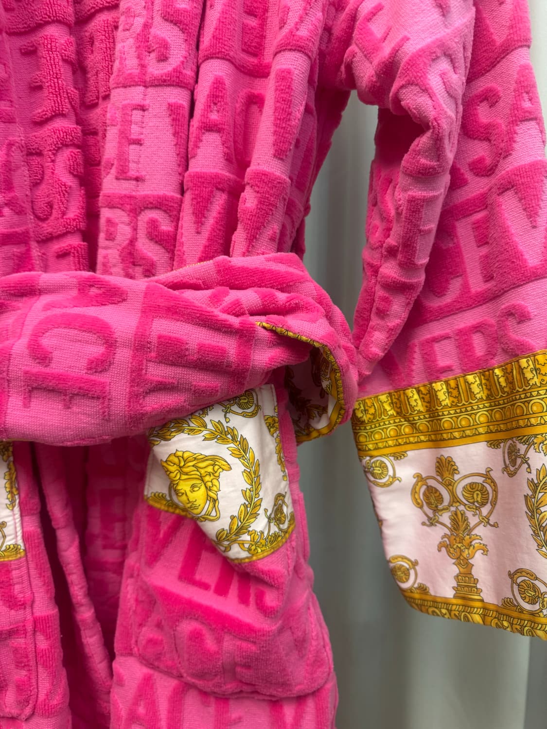 versace home bathrobe women short pink  상품이미지6