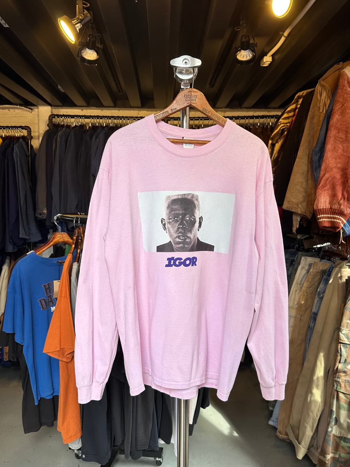 타일러 더 크리에이터 래퍼 프린팅 롱슬리브 티셔츠 상품이미지1