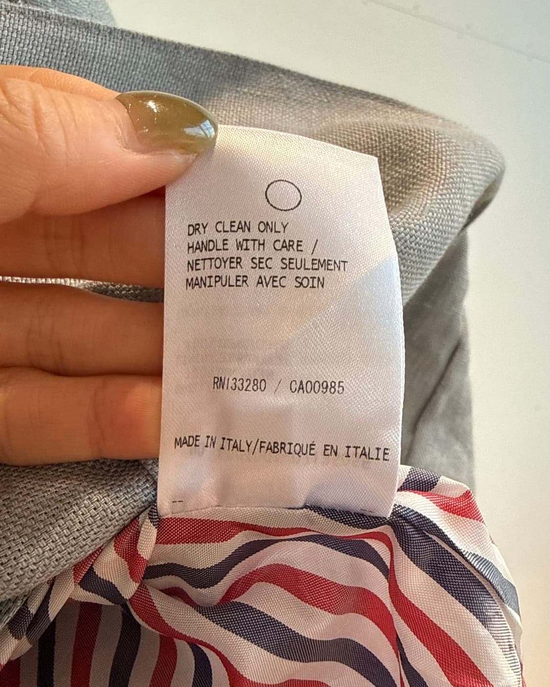 톰브라운 그레이 플리츠 린넨 미디스커트  상품이미지10