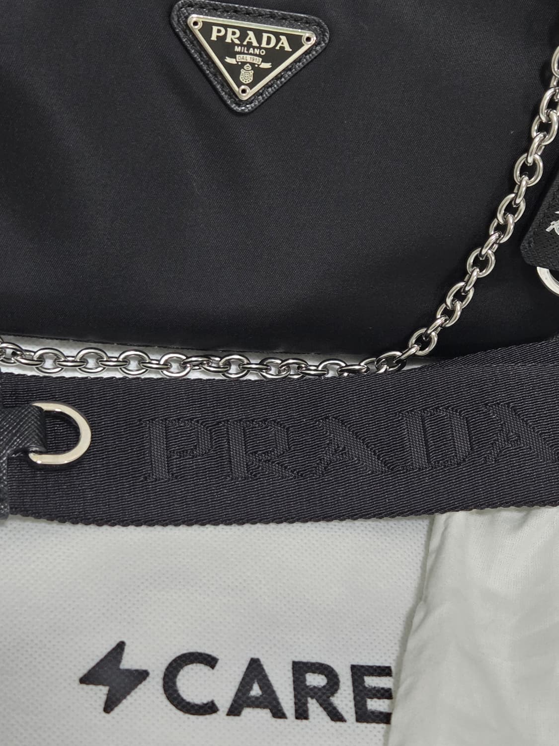 [새상품급] 프라다 리나일론 테수토 은장 체인 호보백  상품이미지7