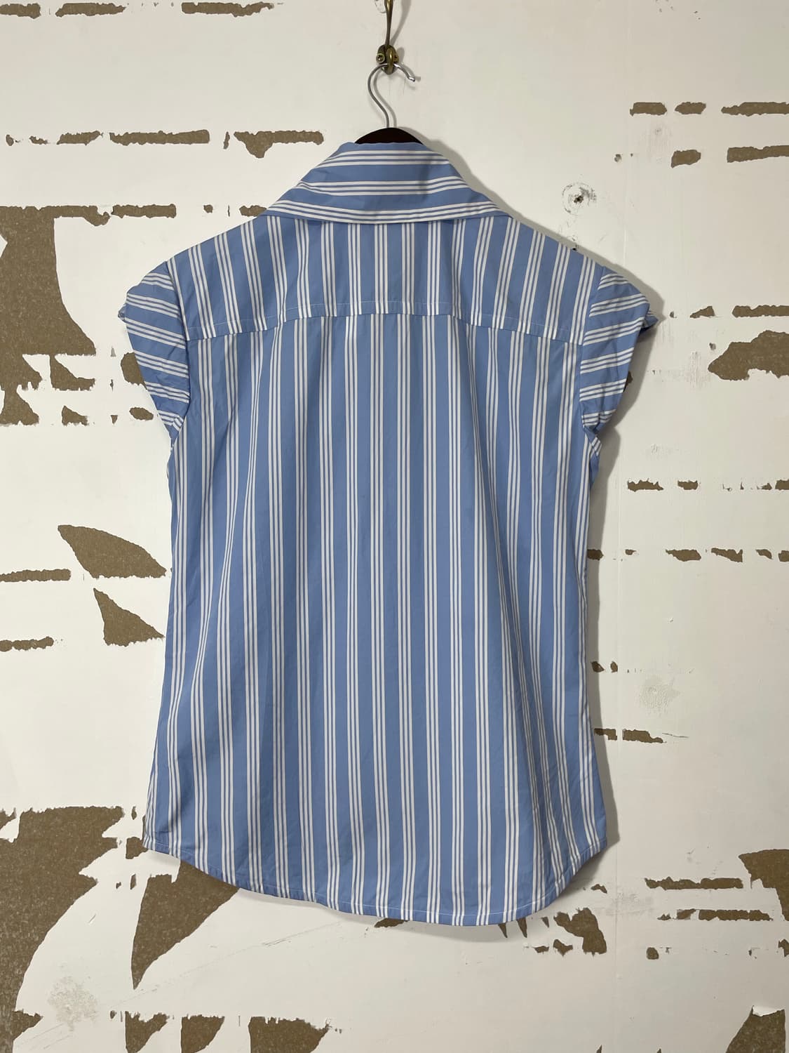 스트라이프 빅카라 블라우스  상품이미지2