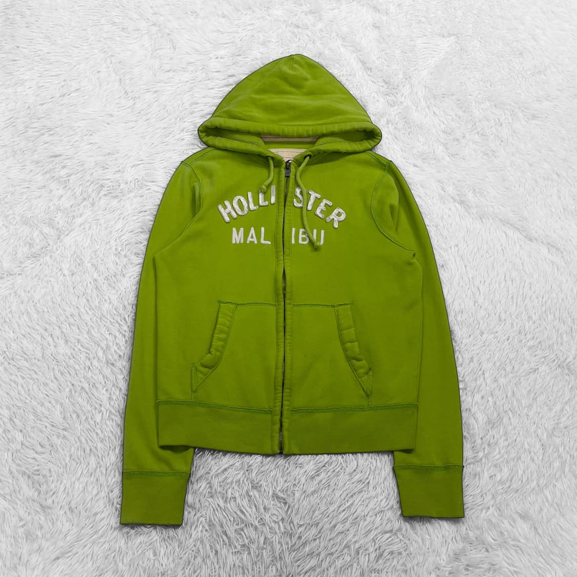 홀리스터 아치 로고 후드집업 연두 상품이미지2